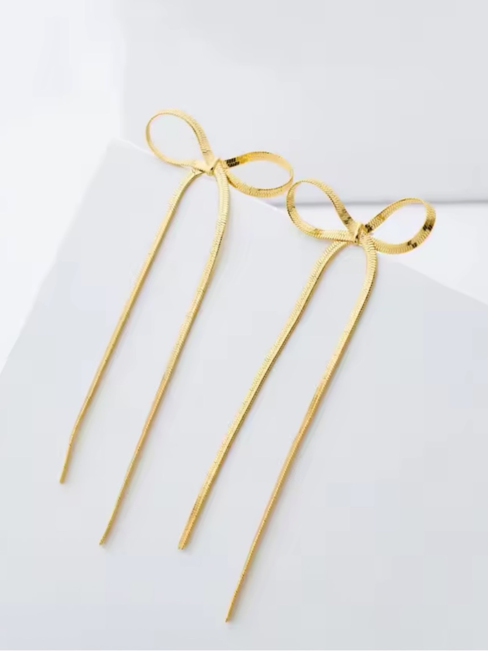 Large Ribbon Earrings - Picture 6 of 10